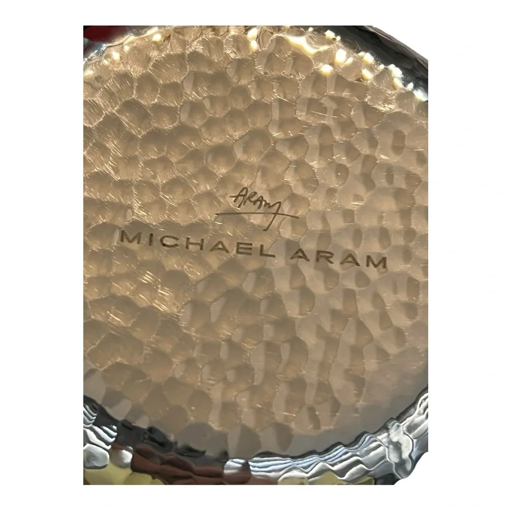 Michael Aram NWOT Gorgeous silver tone & bronze Clover Ring Catcher/Trinket tray - Picture 4 of 5